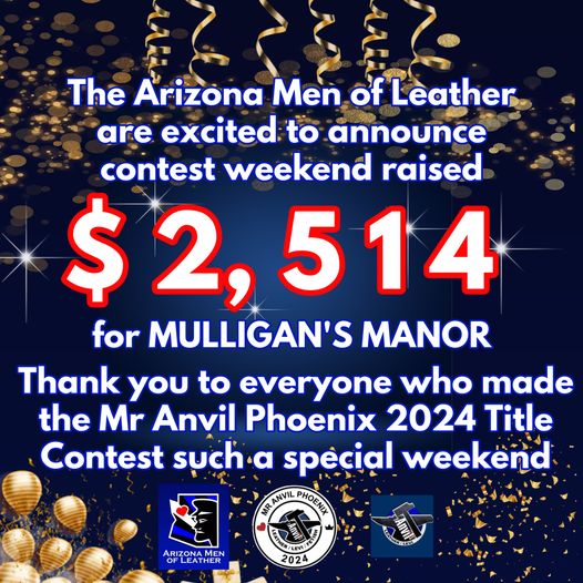 Mr Anvil Contest Charity Results for Mulligan's Manor